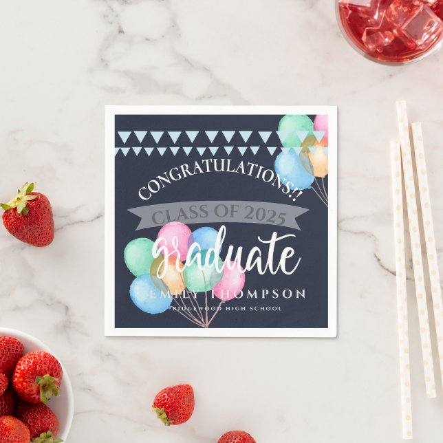Klasse 2023 Celebration Ballon Graduation Party Serviette (Beispiel)