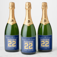 Klasse 2023 Elegant Royal Blue & Gold Abschluss