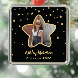 Klasse 2023 Eleganter Graduate Foto Abschluss Ornament Aus Metall
