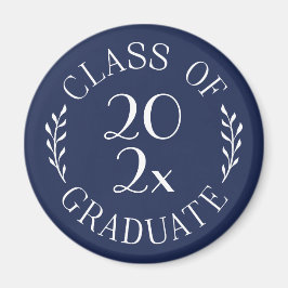 Klasse 2023 Graduate Chic Typografy Navy Blue Magnet