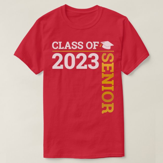 Klasse 2023 Hochschulabsolventen für Schulabschlus T-Shirt (Design vorne)