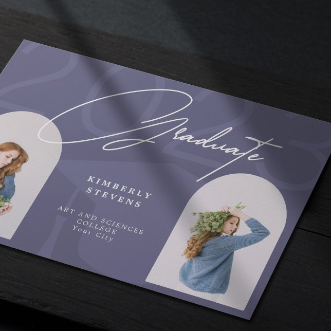 Klasse 2023 minimalistisch elegante 2-Fotos Absolv (Von Creator hochgeladen)