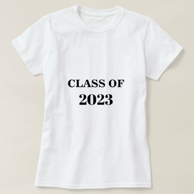 Klasse 2023 Moderner einfacher Minimaler Abschluss T-Shirt (Design vorne)
