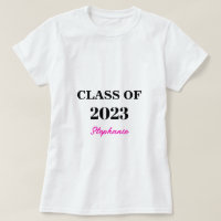 Klasse 2023 Moderner rosa Monogramm Niedlicher Abs