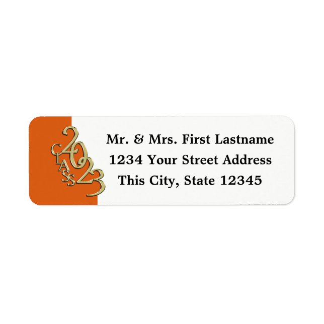 Klasse 2023 Orange- und Gold-Abschluss (Vorne)