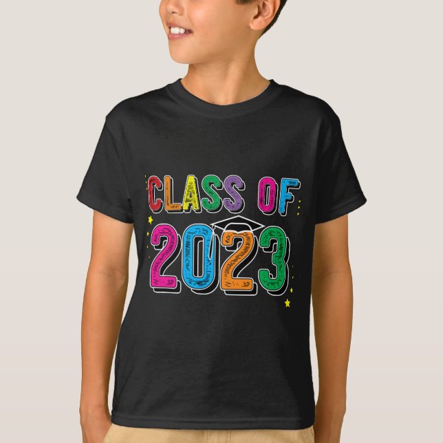 KLASSE 2023 T Abschluss Senior First Day of Sch T-Shirt (Vorderseite)