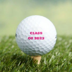Klasse 2023 Uni für Hot-Pink-Text-Abschluss Golfball