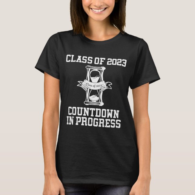 Klasse 2023 Uni Hoher Abschluss T-Shirt (Vorderseite)