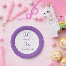 Klasse 2023 Violettypografie Pappteller