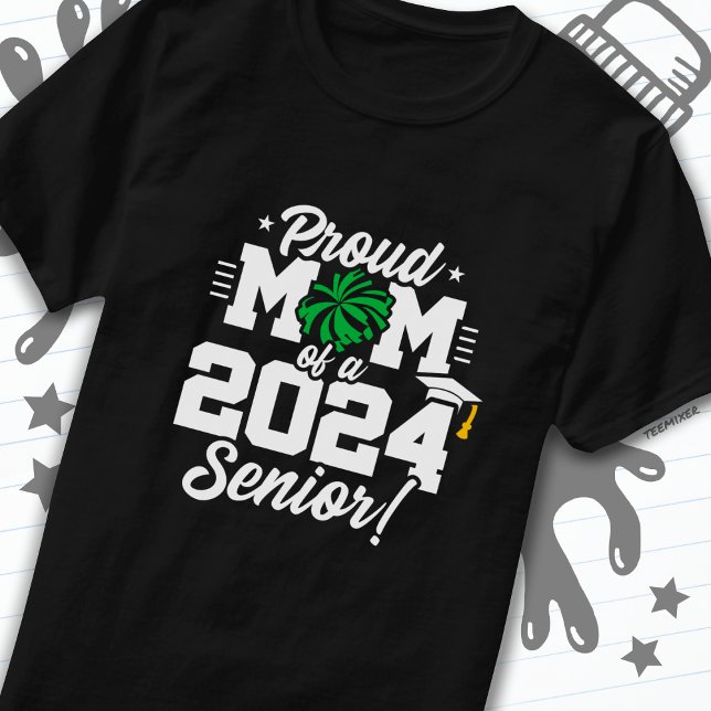 Klasse 2024 Abschluss Cheer Mama Senior 2024 T-Shirt (Von Creator hochgeladen)