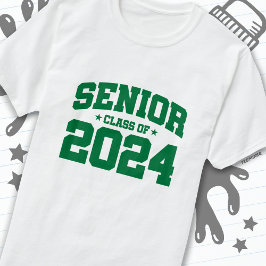 Klasse 2024 Abschluss in der Hochschule Senior 202 T-Shirt