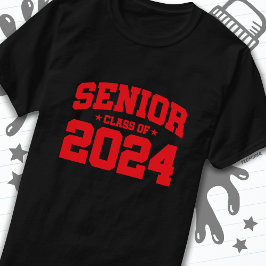 Klasse 2024 Abschluss in der Hochschule Senior 202 T-Shirt