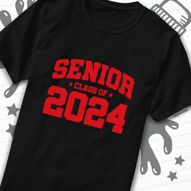 Klasse 2024 Abschluss in der Hochschule Senior 202 T-Shirt (Von Creator hochgeladen)