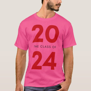 Klasse 2024 Einfache Typografie 2024 Entwurf für C T-Shirt
