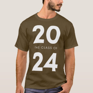 Klasse 2024 Einfache Typografie 2024 Entwurf für C T-Shirt