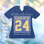 Klasse 2024 Elegant Royal Blue & Gold Abschluss Ornament<br><div class="desc">Herzlichen Glückwunsch Geschlossen Klasse von 2024</div>