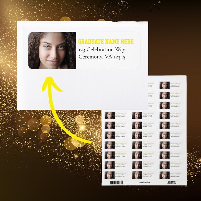 Klasse 2024 Foto-Adressetikett für Hochschulabsolv (Von Creator hochgeladen)