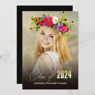 Klasse 2024 Foto Graduation Party Einladung