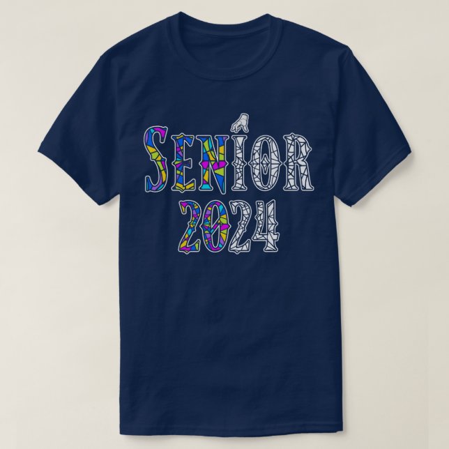 Klasse 2024 Hochrangige Geschenke Funny Seniors 20 T-Shirt (Design vorne)