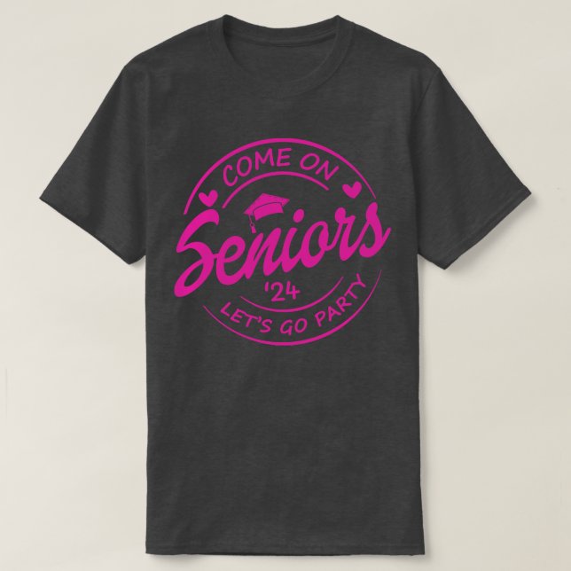 Klasse 2024 Hochrangige Geschenke Funny Seniors 20 T-Shirt (Design vorne)