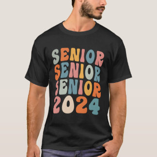 Klasse 2024 Senior 2024 Abschluss oder erster Tag T-Shirt