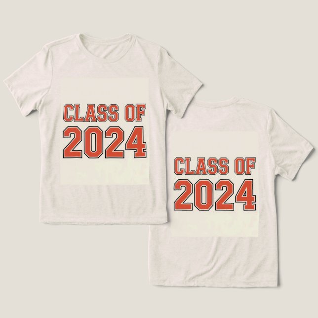 Klasse 2024 Tri-Blend shirt (Design Vorderseite & Rückseite)