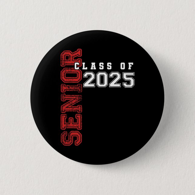 Klasse 2025 Abiturient 2025 Absolvent Abschluss 20 Button (Vorderseite)