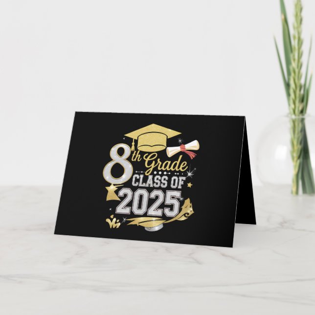 Klasse 2025 Abschluss Dankeskarte (Vorderseite)