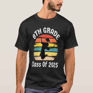 Klasse 2025 Abschluss der achten Klasse für Mädche T-Shirt