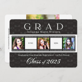 Klasse 2025 Abschluss Filmstreifen Thema 3 Foto Einladung