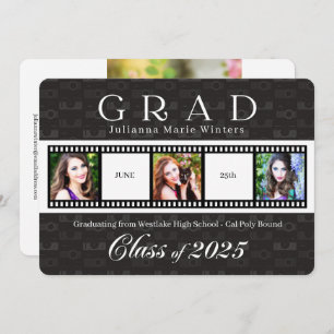 Klasse 2025 Abschluss Filmstreifen Thema 3 Foto Einladung