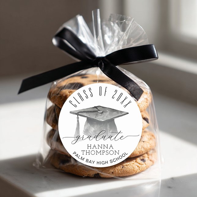 Klasse 2025 Abschluss Gefälligkeitsaufkleber Runder Aufkleber (Graduation Favor Sticker)