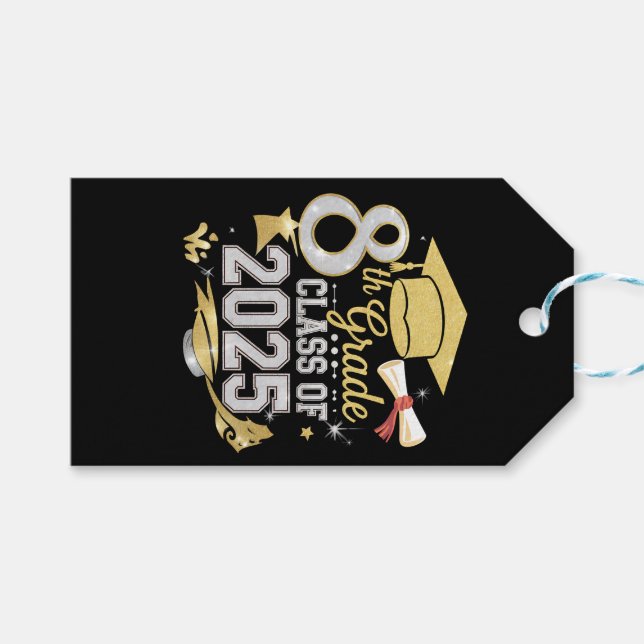 Klasse 2025 Abschluss Geschenkanhänger (Vorderseite (Horizontal))