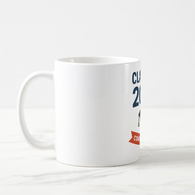 Klasse 2025 Abschluss Glückwunsch Geschenk Kaffeetasse (Links)