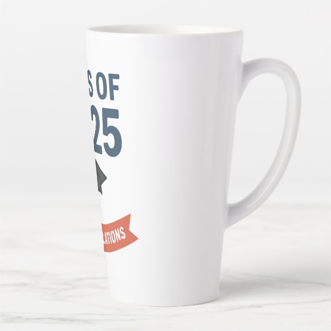 Klasse 2025 Abschluss Glückwunsch Geschenk Milchtasse (Rechts)