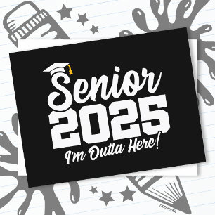 Klasse 2025 Abschluss High School Senior 2025 Postkarte