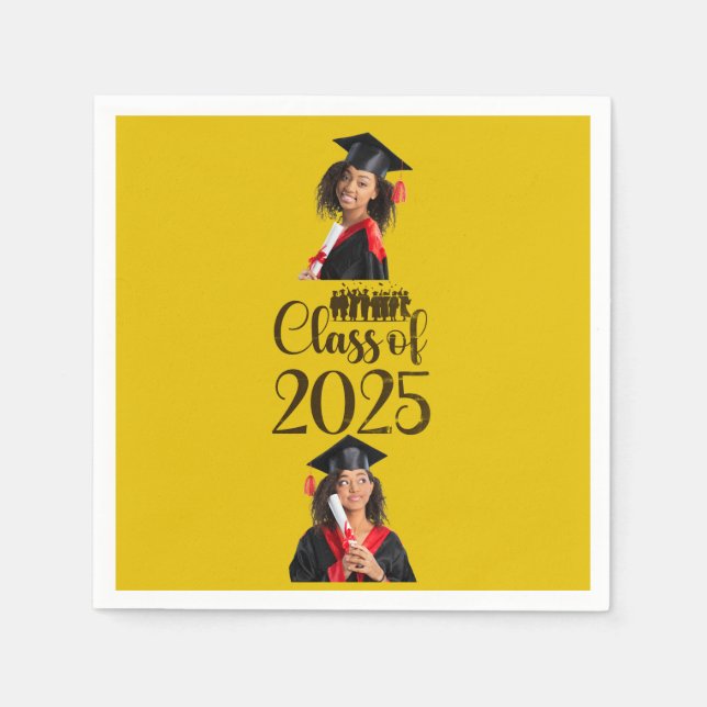 Klasse 2025 Abschluss Personalisiert Serviette (Vorderseite)