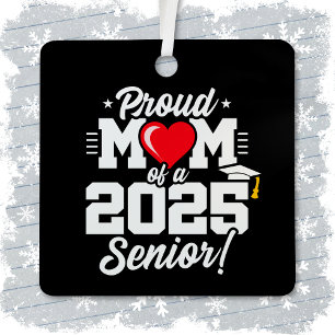 Klasse 2025 Abschluss Proud Mama Senior 2025 Ornament Aus Metall
