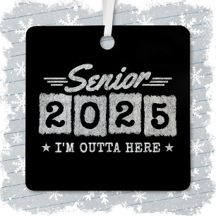 Klasse 2025 Abschluss Retro Vintag Senior 2025 Ornament Aus Metall