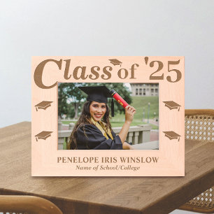 Klasse 2025: Elegante Graduation Cap Geätzte Rahmen