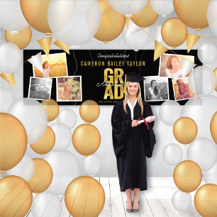Klasse 2025: Fett GRAD 6 Foto Graduation Party Banner