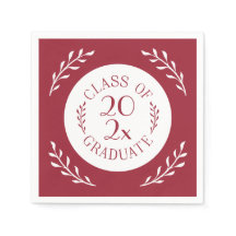 Klasse 2025 Graduate Burgundy White Botanical