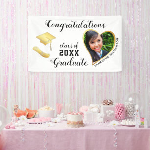 Klasse 2025 Graduate Foto Weißer Abschluss Banner