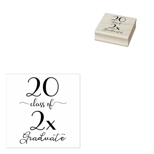 Klasse 2025 Graduate Modern Typografy Gummistempel (Stempel)