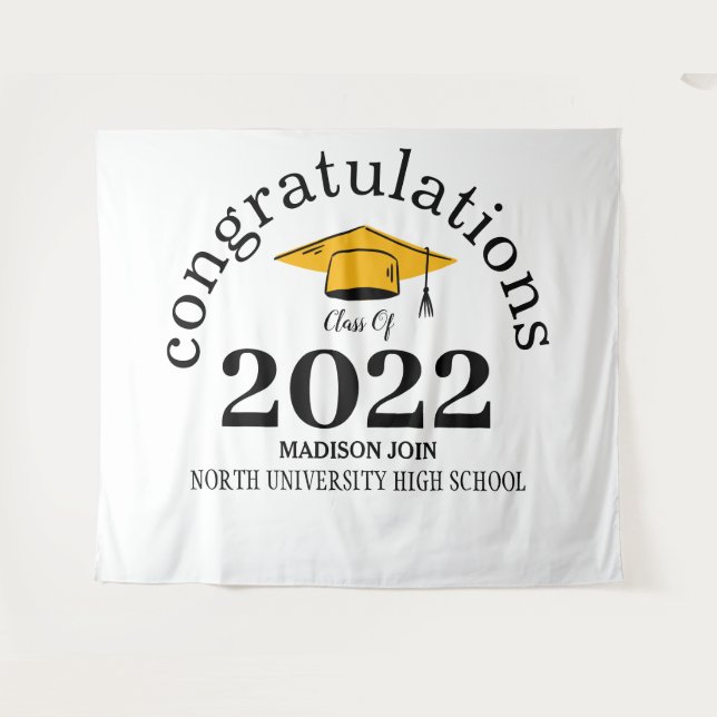 Klasse 2025 _ Klasse 2026 Absolvent Wandteppich (Vorderseite (Horizontal))