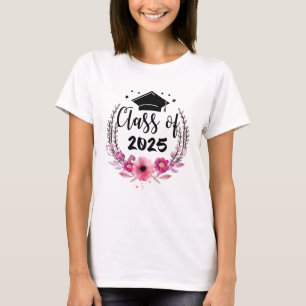 Klasse 2025 Lustige Abschlussblumen T-Shirt