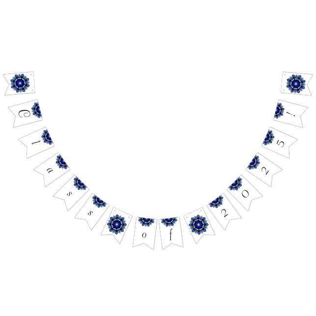 Klasse 2025! Mandala in dunkelblau Wimpelkette (Alle)