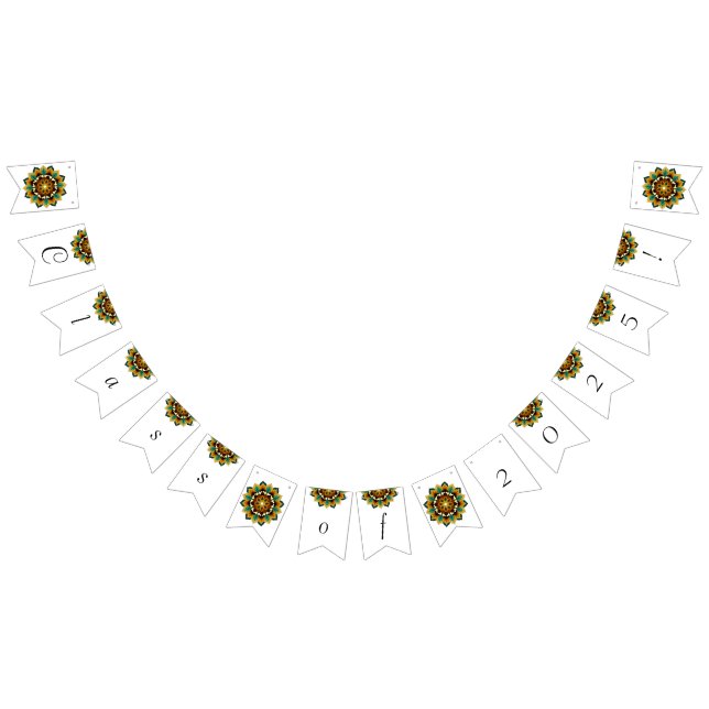 Klasse 2025! Mandala in Gelb & tan Wimpelkette (Alle)