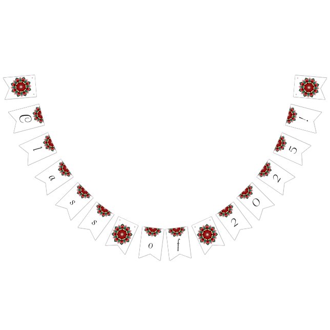 Klasse 2025! Mandala in rot Wimpelkette (Alle)