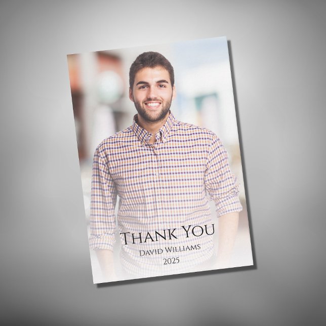 Klasse 2025 Moderner Foto Abschluss Dankeskarte (Von Creator hochgeladen)